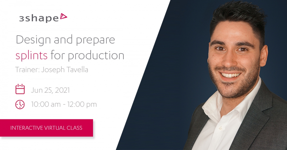 Design and prepare splints for production banner